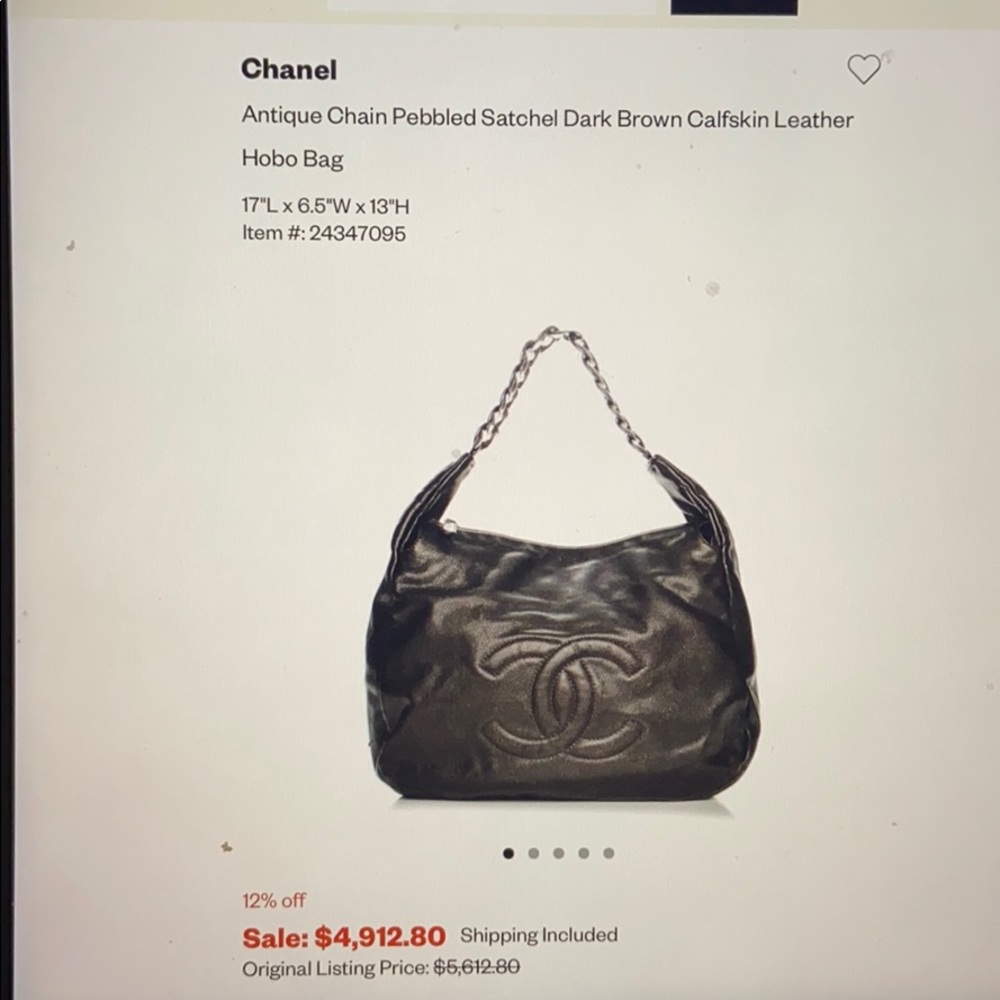 💖💖💖Chanel antique chain caviar leather flap bag